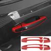 2pcs Exterior Door Handle Decor Cover Trim Bezels For Chevrolet Camaro 2017+ Red