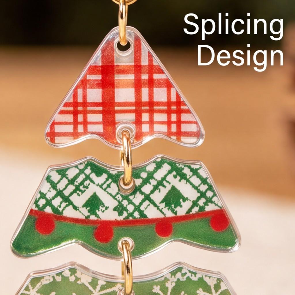 2D Printed Christmas tree and Christmas Tree Acrylic Earrings