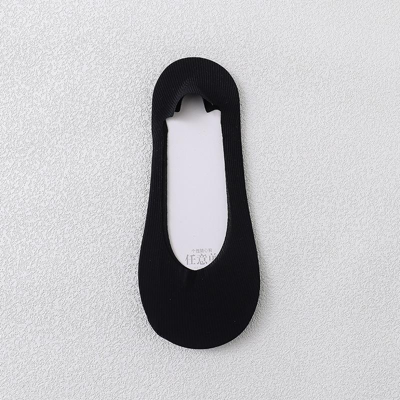 Sock - Summer Lightweight Women's Pure Color Flat Toe Boat Shoes Silicone Anti-Slip Invisible Socks Simple Any Cut Lace-Up Socks