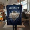 Custom Name,Los Angeles Kings Printed Flannel Blanket, Soft Throw for Bedroom Sofa, Washable, Christmas Present, Great Gift.