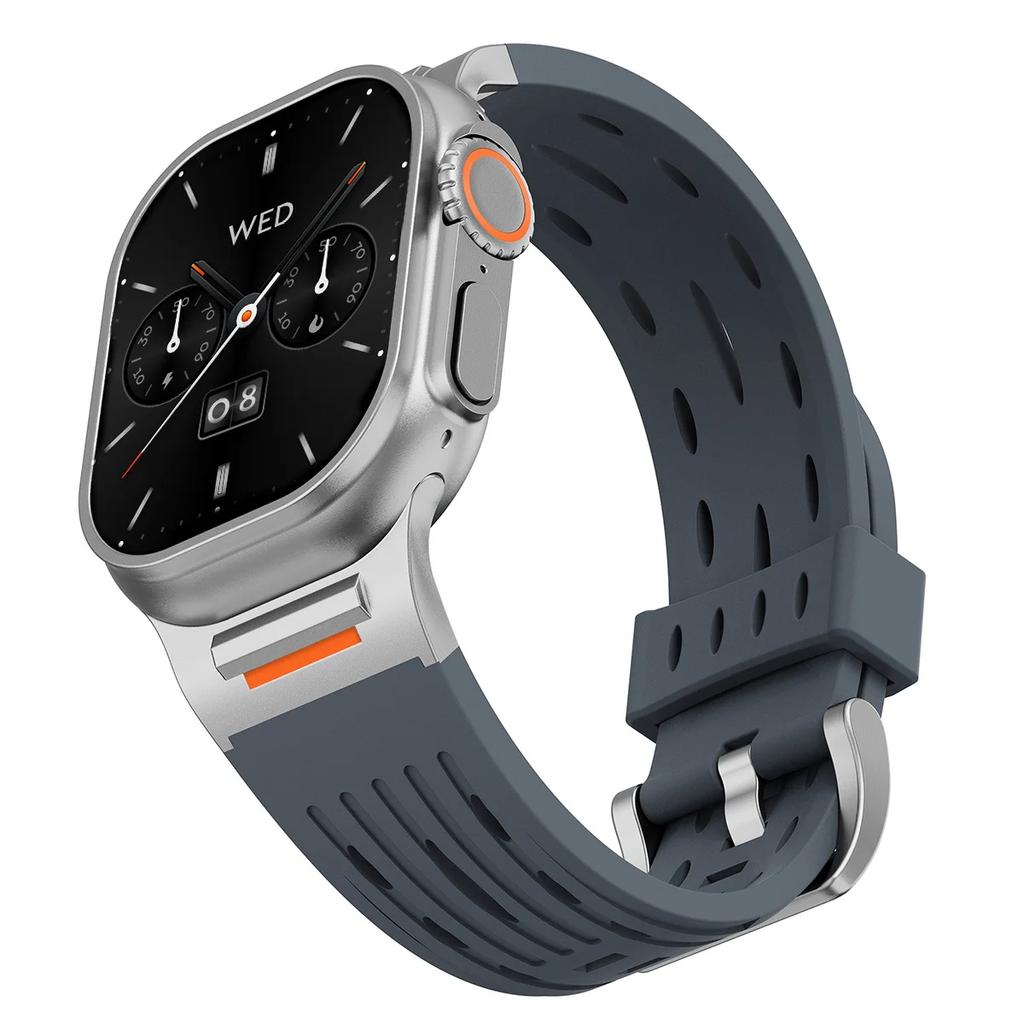 3 Style New Sport Band For Iwatch Ultra 3/2 49mm 42 44 45 46mm Silicone Strap For Apple Watch Series 11 10 9 8 7 6 SE3 Bracelet