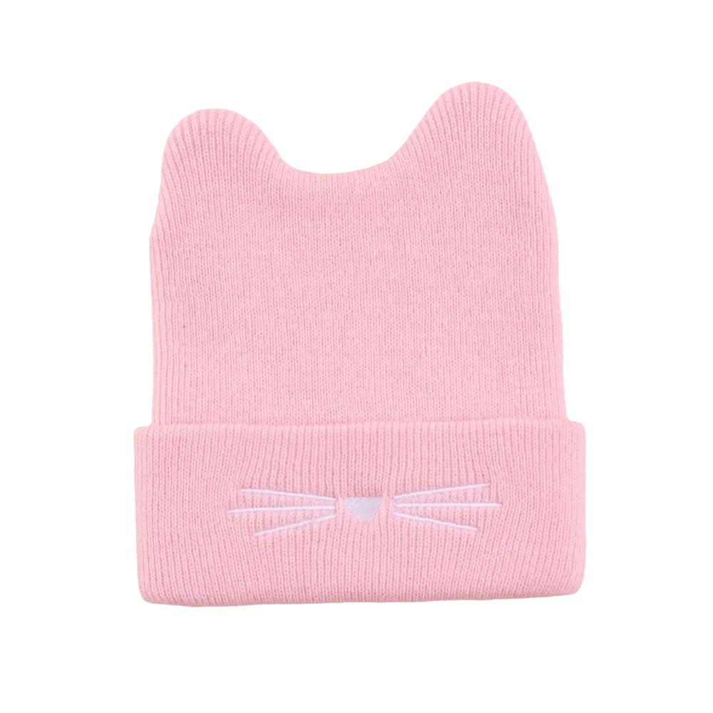 Keep Warm Kids Knitted Hat Cat Ear Winter Cap Cute Beanie Hat Children