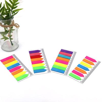 Kreative pfeilförmige Seitenmarkierungen, bunte Register, fluoreszierende Haftnotizen, beschreibbare Etiketten, 20 Stück