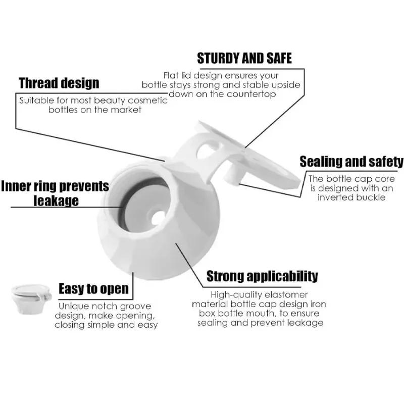 Bottles Upside Down Dispenser Leak Proof Flip Top Caps Fit Shampoo Condiment Kitchen Bathroom Plastic Spout Lids