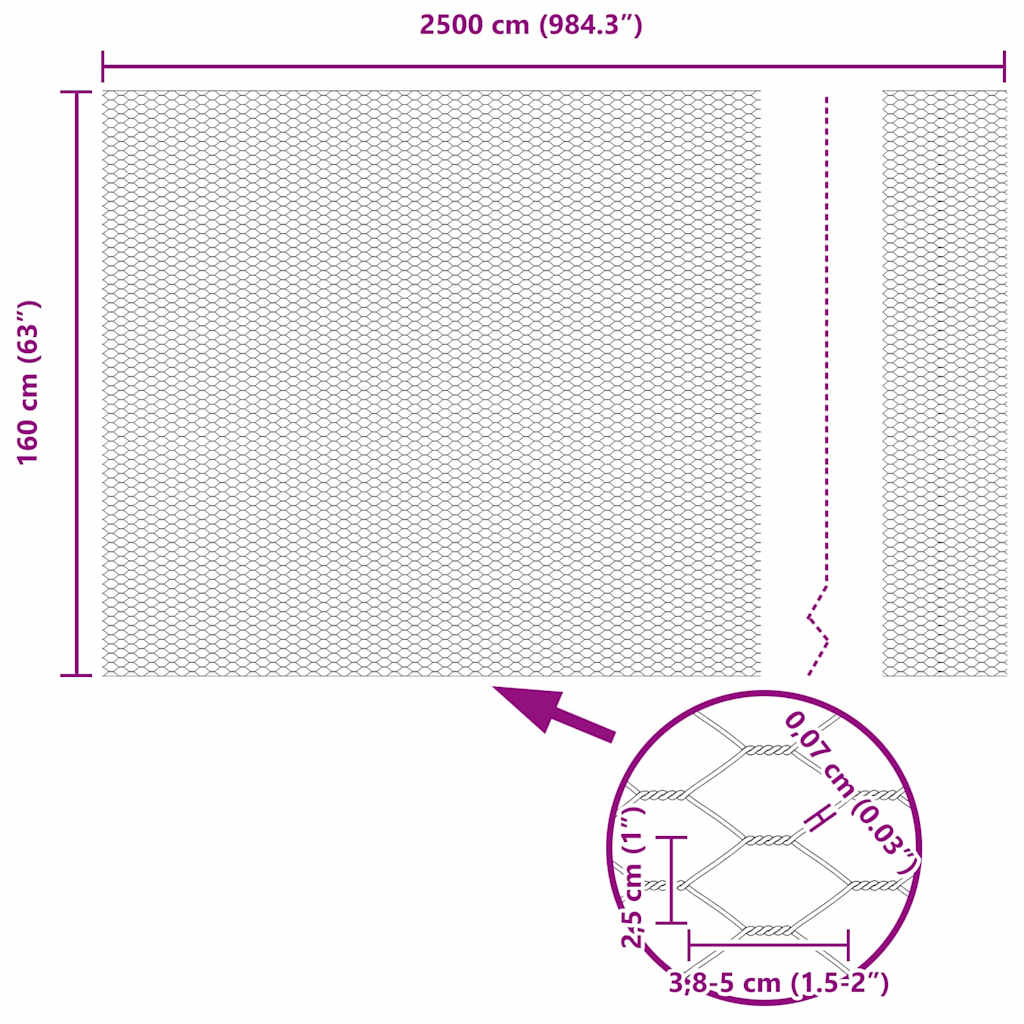 Ground Fix Welded Wire Fence 25 x 1.6 m (W x H)