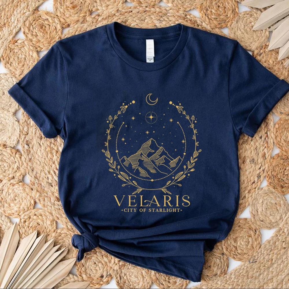 Velaris Tshirt Velaris City of Starlight Shirts The Night Court Shirt SJM Merch ACOTAR Shirts Women Short Sleeve Tops