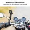 PULUZ Motorcycle Holder Mirror Base Hole Fixed Mount for GoPro and Other Action Cameras(Black)