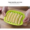 In-Stock Silicone Sausage Mold: DIY Six-Cavity Hot Dog Maker with Lid - Ideal for Baking.