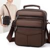 Men's Small Leather Shoulder Crossbody Bag Business Casual Travel Mini Sling Bag