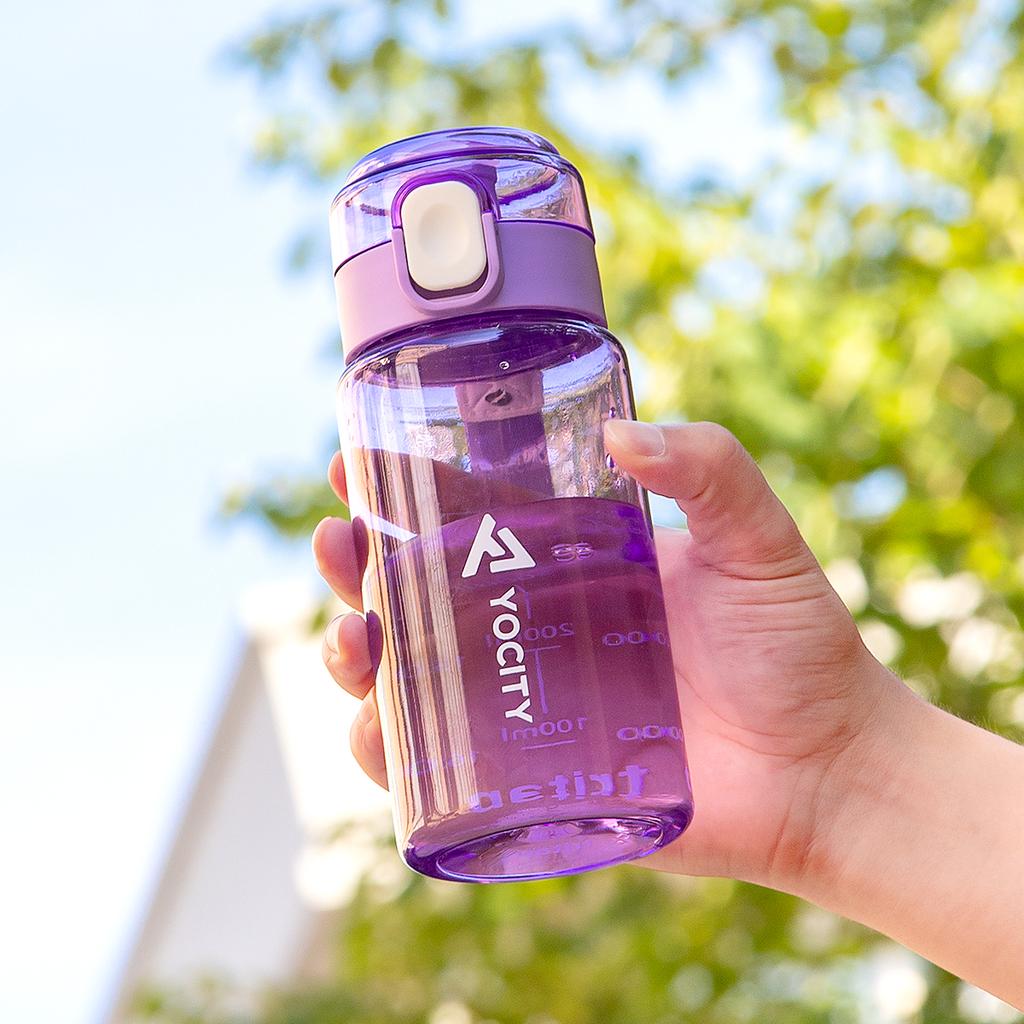 550ml Transparent Sports Watter Bottle Portable Leak-proof Plastic Drinkware Outdoor Fitness Kettle Fitness Outdoor Drinking Bot