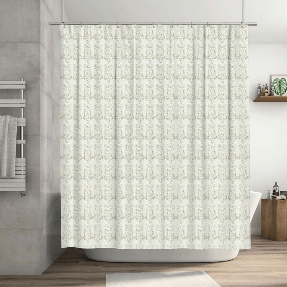 Bathroom Shower Curtain Set Waterproof Vintage Floral Pattern Fabric Decor Liner Farmhouse Rustic Home Spa Hotel