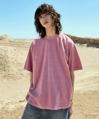 Peullukeu Pigment Oversized Short Sleeve T-Shirt Indie Pink Fst701