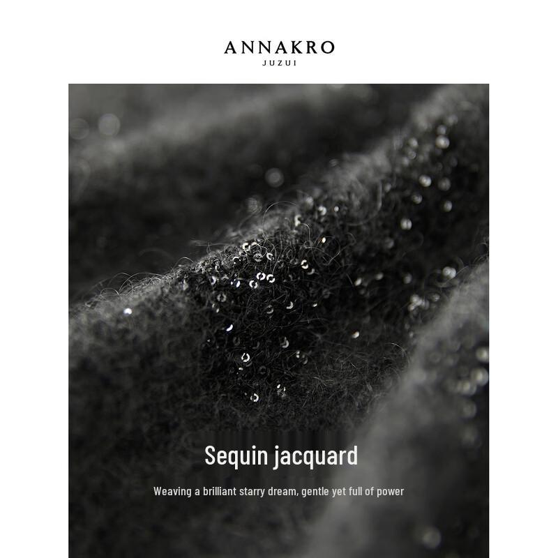 JUZI Annakou 'Stars' Women's Sequin Mohair Wool Knit Sweater