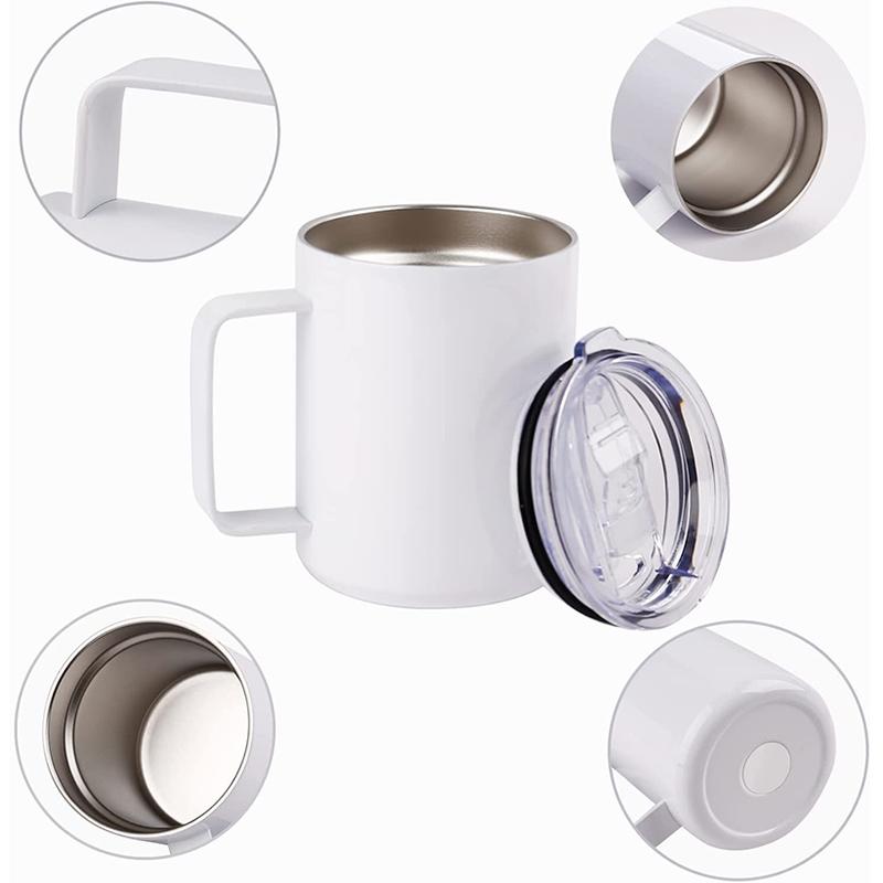 Clearance Sales 25pcs 12oz Sublimation Stainless Steel Insulated Blanks Coffee Mug With Handle
