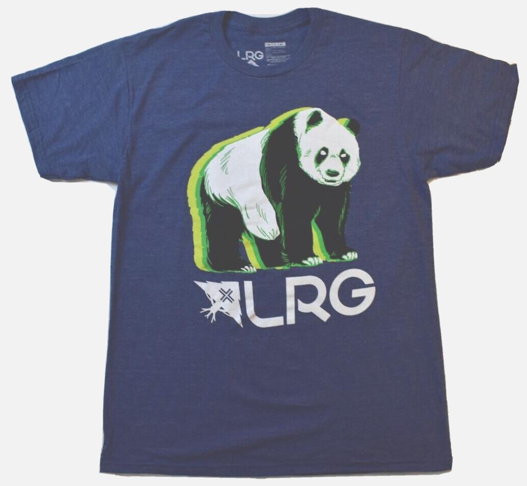 Lifted Research Group LRG Mens Navy Heather Wavy Panda Shirt New S3XL M