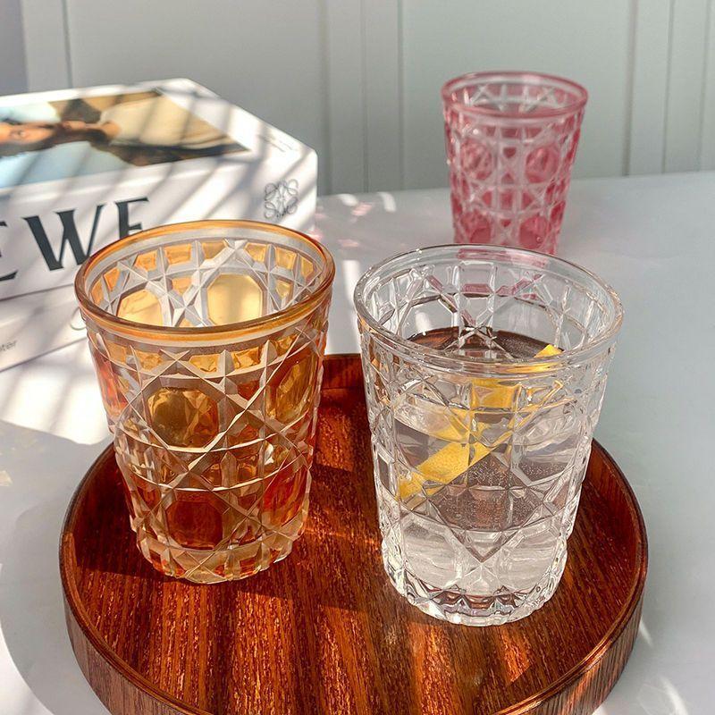 Handcarved Glass Crystal Cup Style Creative Engraved Chessboard Whiskey Glass Wine Glass 310ml Crystal