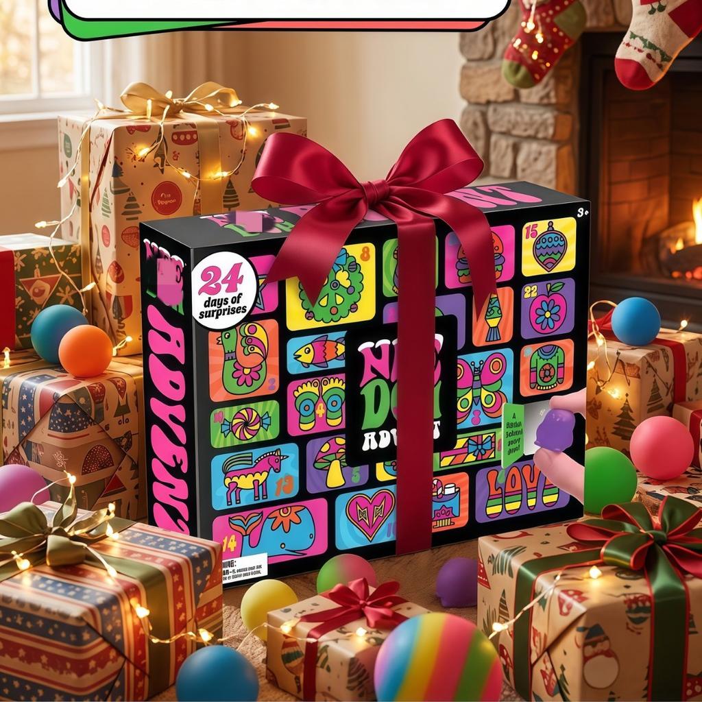 24 New Pinch Music Decompression Blind Box Toy Hole Music Blind Bag Christmas And Easter Gifts