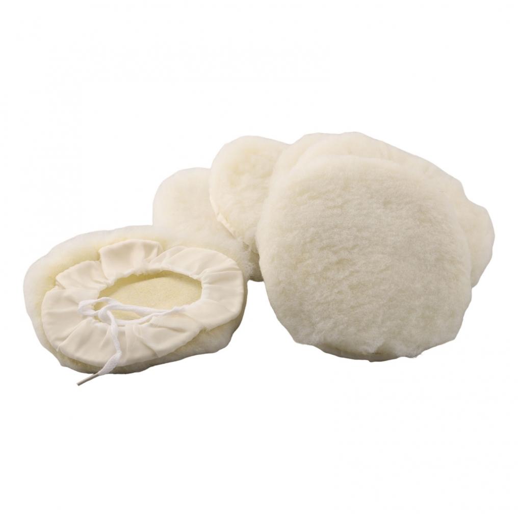 6Pcs 6inch Car Lambs Wool Bonnet Buffing Wheel Pad Buffer Polishing Polisher Pad