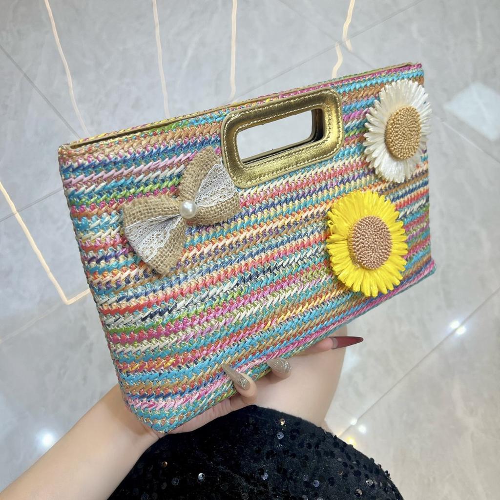 Hand-held Bag with Strap, Single Shoulder Crossbody Bag, Woven Handbag Casually