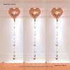 Honeymoon Love Heart Balloon Ceiling Set for Wedding and Bedroom Decor