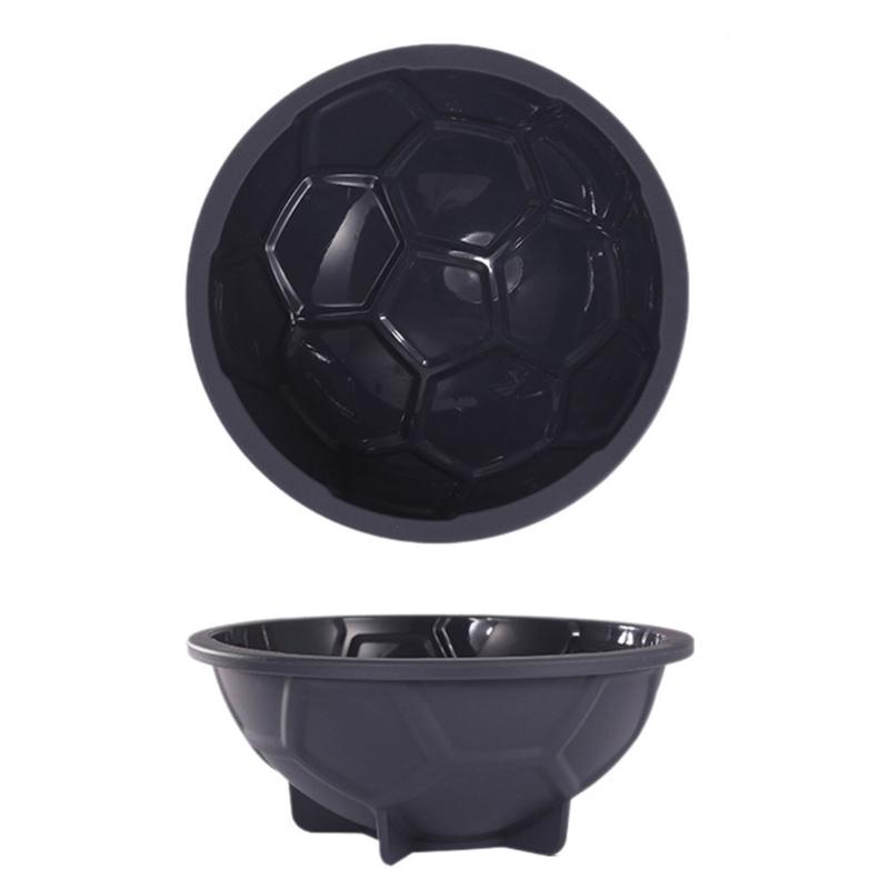 Football Soccer Shape Cake Molds Silicone Half Sphere Pan Nonstick Dome Baking Tool for Home, Party Cakes and Sports Theme Dessert