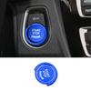 For BMW X2 F39 2018- Blue Aluminum One-Button Start Switch Cover Trim 2PCS