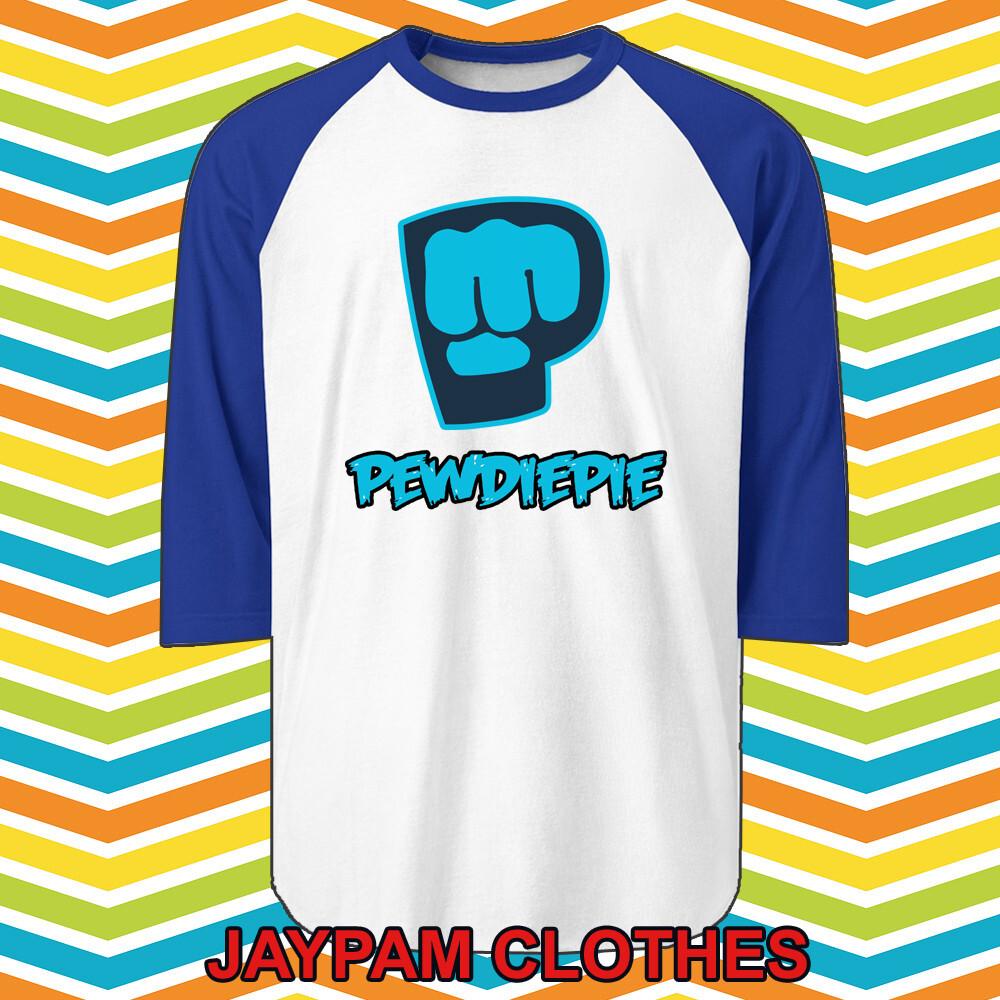 Pewdiepie Men s Raglan Blue Size S 2XL XL