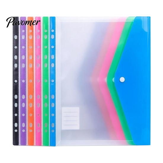 Waterproof Storage Pouch Clear Document Bags, A4 Letter Size File Folders with 11 Visible Bag Holes, Bags for Office And School Durable Protector