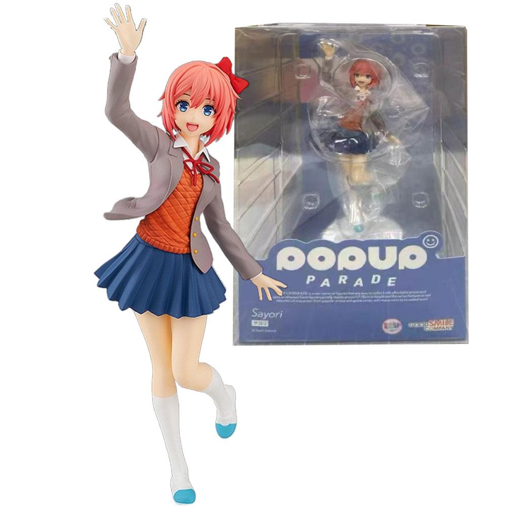 18CM Anime Game Doki Doki Literature Club Sayori Figure Cute Girl Animation Model Toys Gifts Collection Decoration Ornaments PVC
