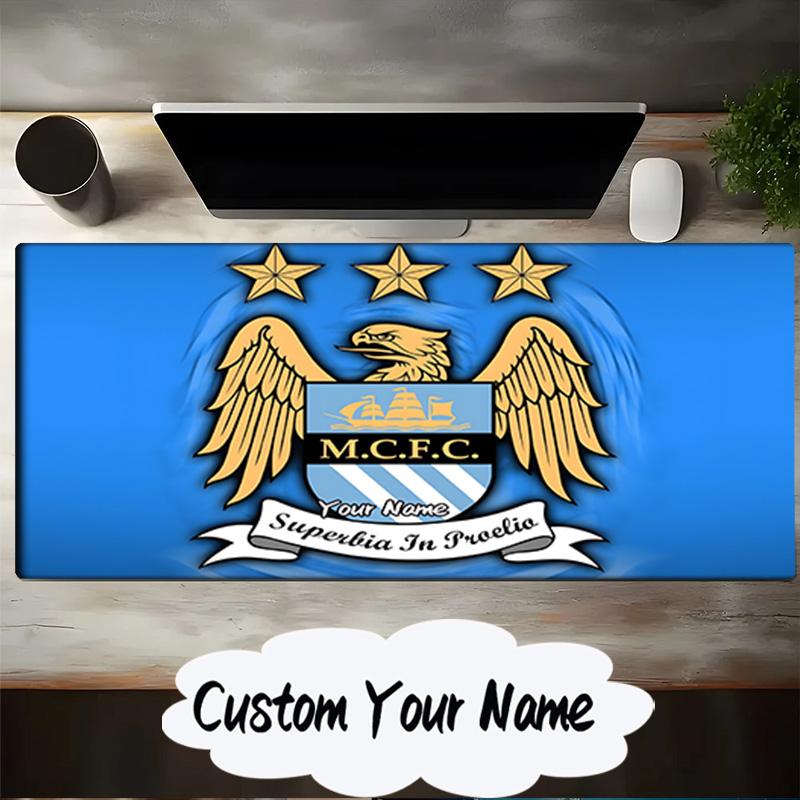 Custom Name Mouse pad Manchester City Crest Mouse pad, Gaming Mouse Pad, keyboard pad, Desk Decor for computer notebook Fan Birthday Gift