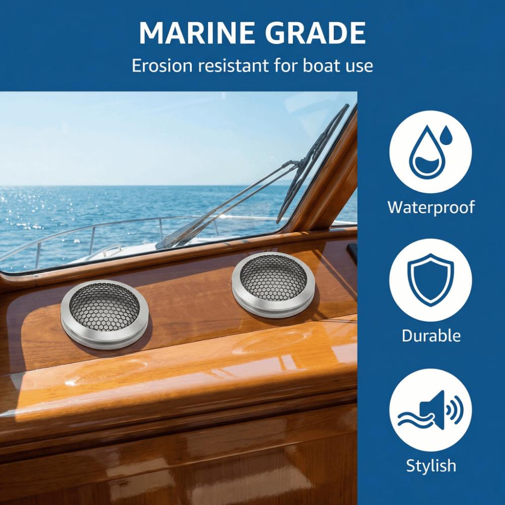 

2Pcs OD 64mm Car Speaker Cover Metal Mesh Speaker Guard Subwoofer Guard Audio System