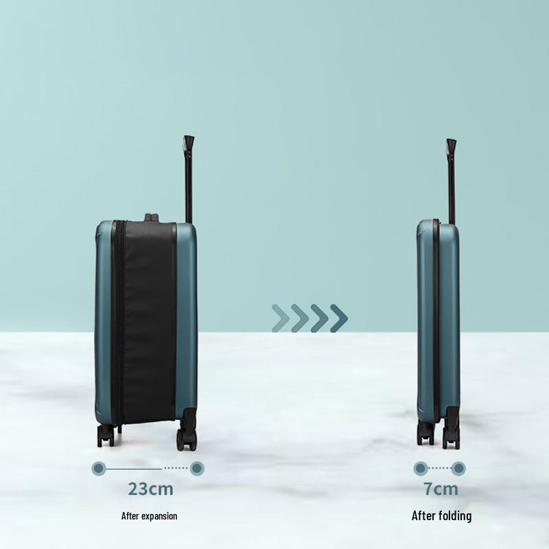 Lightweight Foldable Suitcase with Universal Wheels for Business Travel