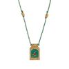 Hot selling artistic retro style tarot card heart eye flame pendant necklace for women's fashion gold-plated color preservation