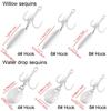 HOT Sharp Back Thorn Fishing Hook with Sequin Carbon Steel Jigging Bait Turn Ring Sequins