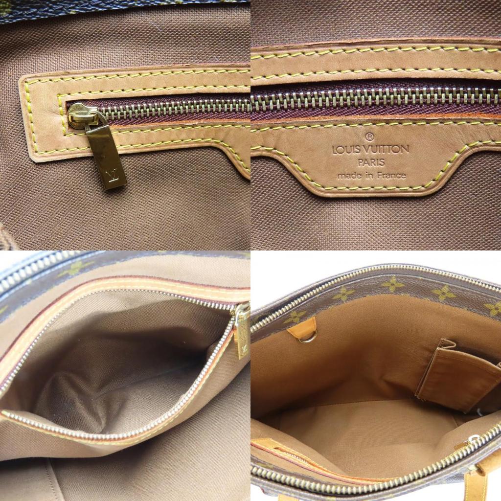 Used LOUIS VUITTON Tote Bag Hippo piano M51148 Monogram/Nume leather Brown Popular