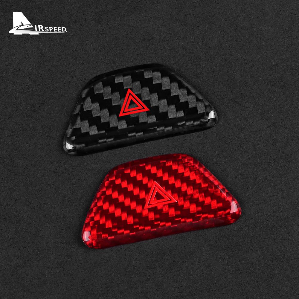 Real Hard Carbon Fiber Sticker For Chevrolet Camaro 2016 2017 2018 2019 2020 2021 2022 2023 Car Warning Light Button Accessories