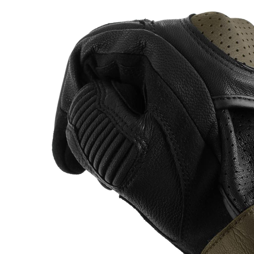 Komine Motorcycle Gloves CE Protective Leather Medium GK-2173 Gloves, Olive,