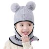 Children's Wool Hat & Scarf Set: Thickened, Plus Velvet, Warm for Boys & Girls, Suitable for Autumn/Winter.