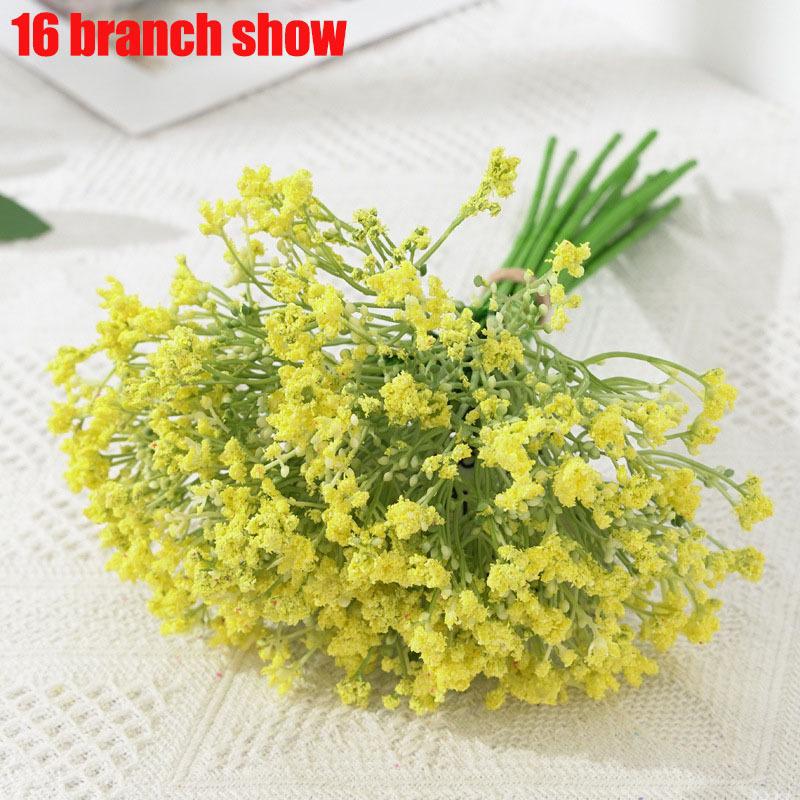 6/16Pcs Artificial Baby Breath Flowers Real Touch Silk Gypsophila Bouquets for Home Decor Wedding Decoration Craft Flower Wreath