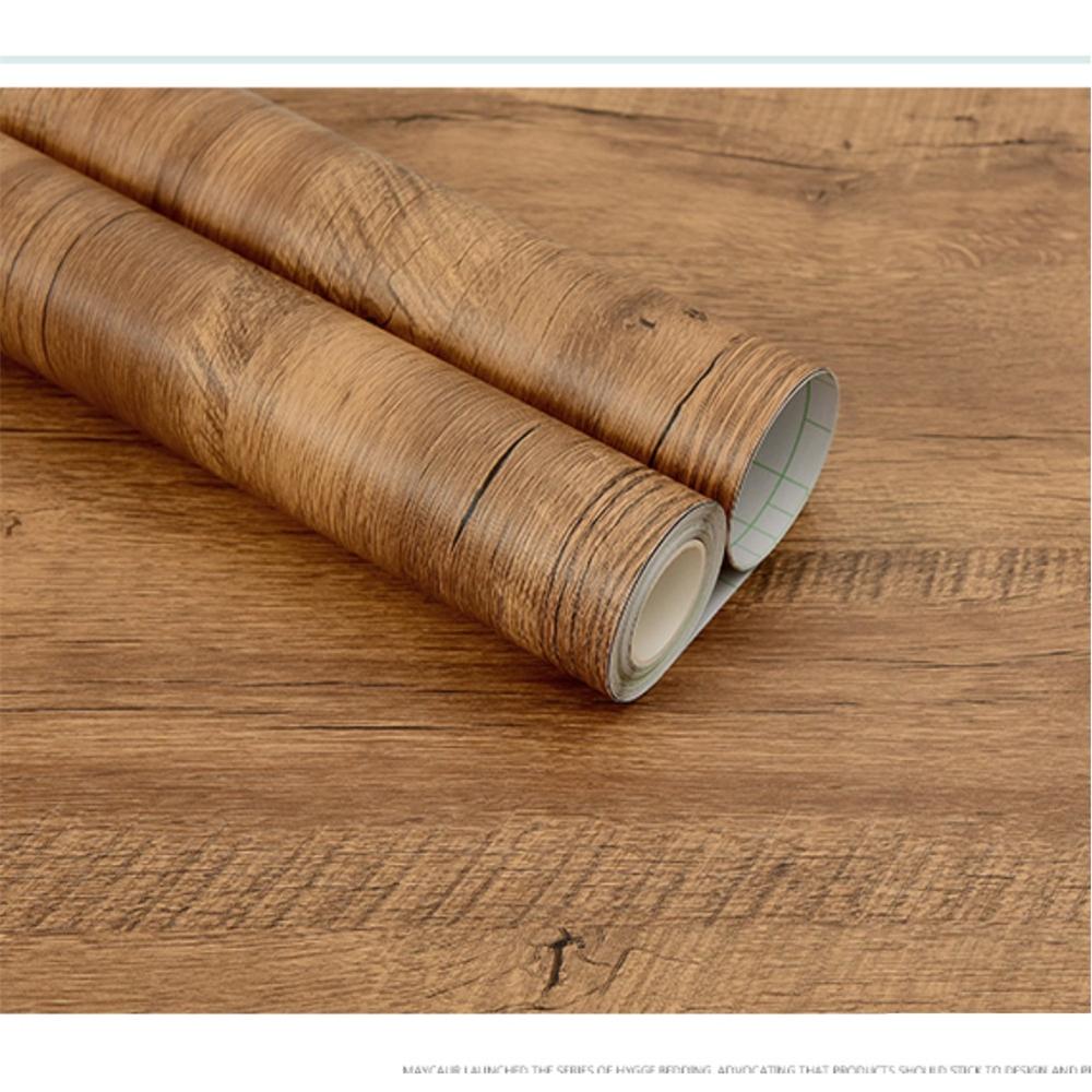 Classic Wood Grain PVC Stickers for Wardrobe Cupboard Table Furniture Waterproof Self Adhesive Wallpaper Home Decor Wall Papers