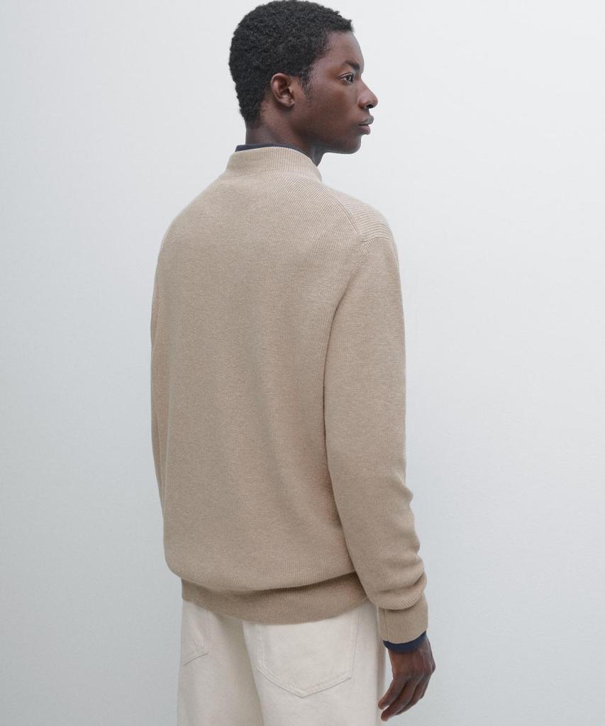 Masimodutti Turtleneck Cotton Blend Knit Sweater