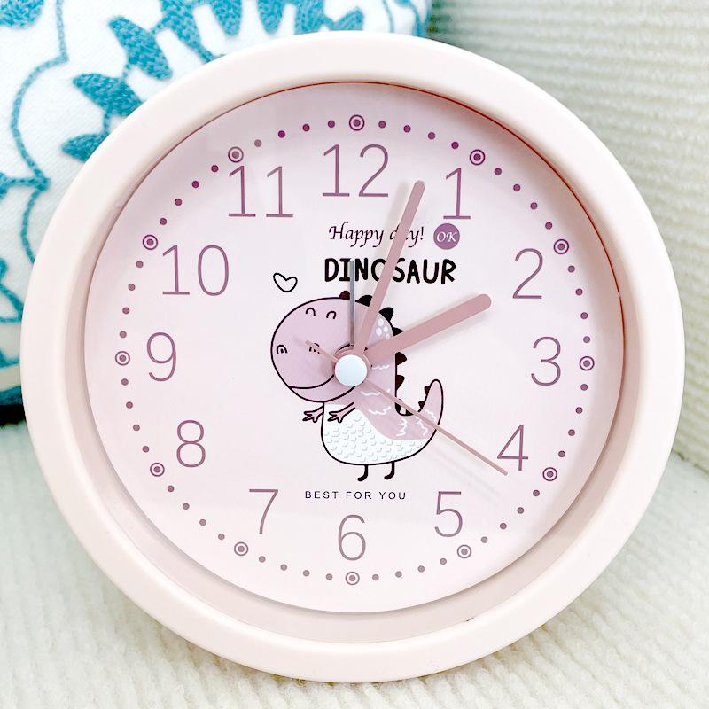 Round Cartoon Alarm Clock Light Color Fashion Exquisite Alarm Clock Student and Children's Alarm Clock