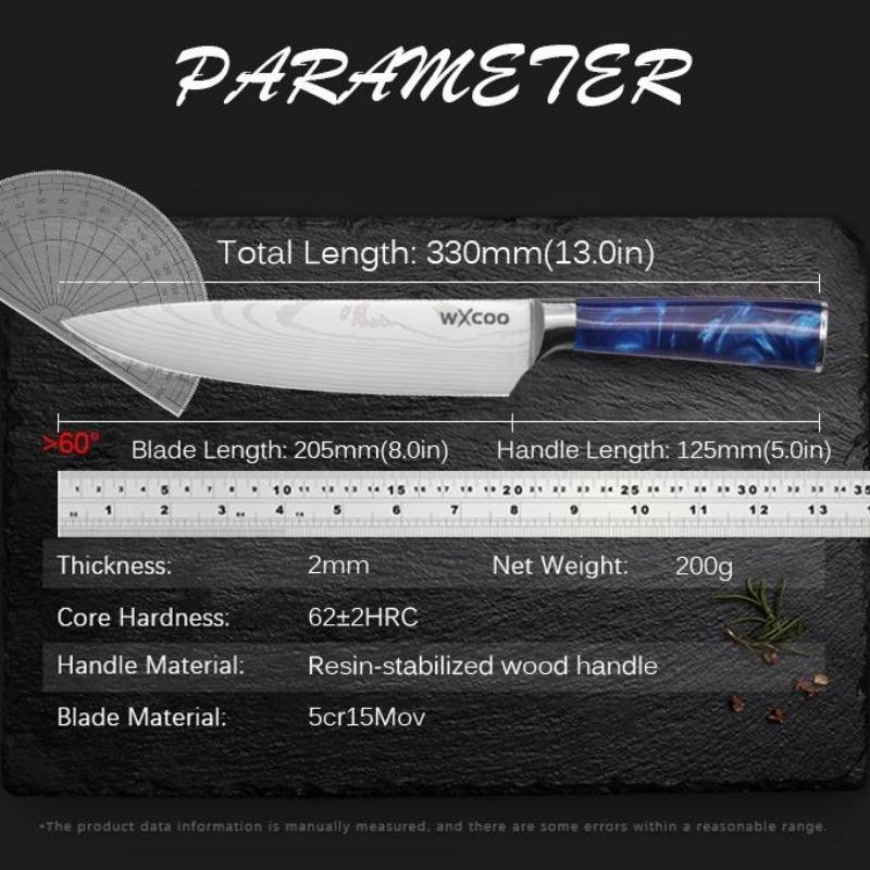 1PC Japanese Chef's Knife Stainless Steel Kitchen Knife Boning Knife Multipurpose Knife Meat Cleaver