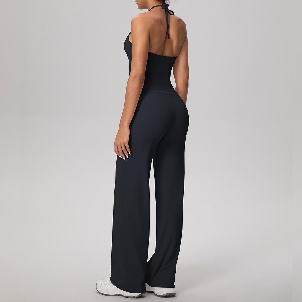 Szybkoschnący zestaw do jogi na ramiączkach: Komfort jak chmurka, Sportowy tył, Spodnie z wysokim stanem