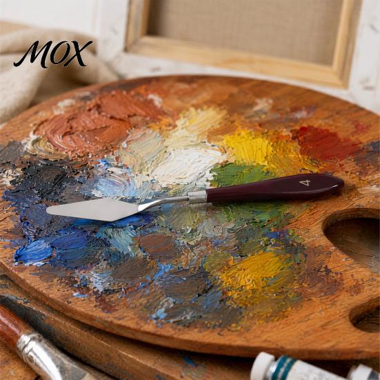 Palette Scraper for Acrylics Oil Painting Scraper, Stainless Steel with Wooden Handle Cutter, Paint Tools Beginners Evenly Mixed Art Spatula,