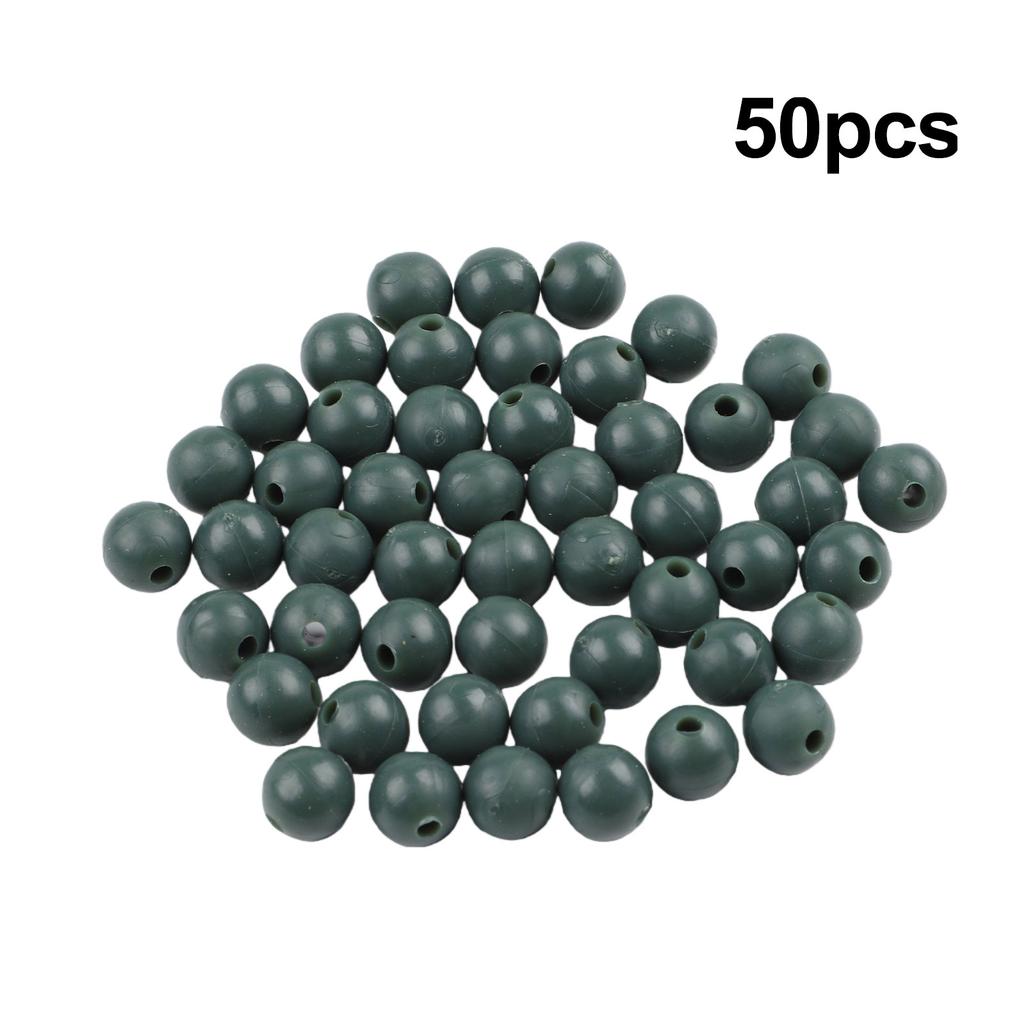 Resilient Soft Rubber Floating Fishing Beads 50pcs for Carp Fishing Rig