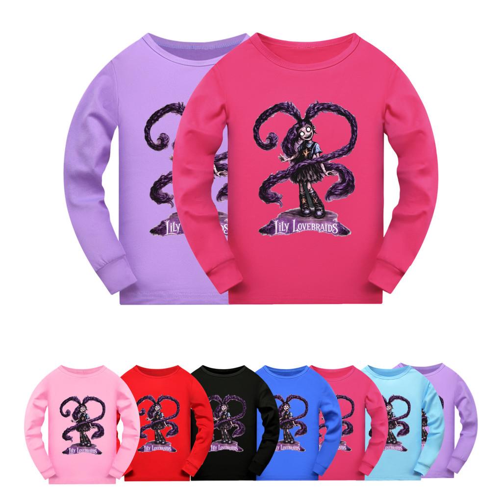 5582 Mädchen Lily Lovebraids Print Lässiges Langarm-T-Shirt