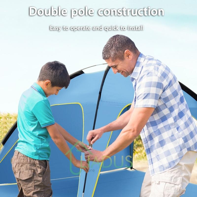 Outdoor Strandgras Camping Polyester Sonnenschutz Wasserdicht Dreiseitige Belüftung Zelt Tragbar Einfach Aufzubauen Campingausrüstung