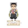 Giyu Cat Ears Figure Q Acrylic Stand Mini Tanjiro Cute Cat Standing Plate Zenitsu Acrylic Ornaments Collectible Accessory Toys