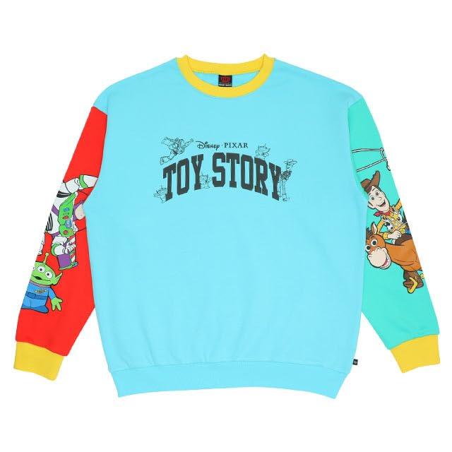 

Свитшот с принтом на рукавах Disney Toy Story для родителей и детей 9619A для взрослых, унисекс, размер L, нежно-голубой [Babydoll], женская, мужская, коллекция DISNEY